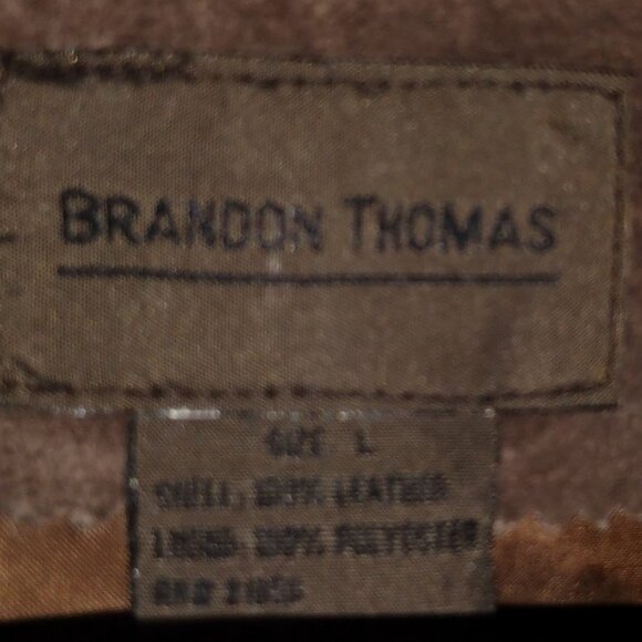 Brandon Thomas Ladies Sz L, Brown Suede Vest with Metal Buttons - Picture 5 of 5